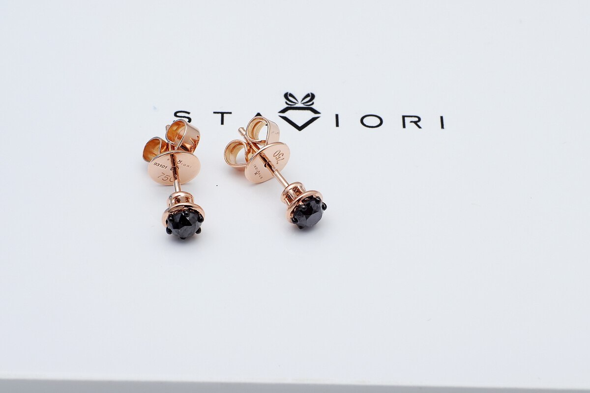 Złote kolczyki KRD1594B - Diament